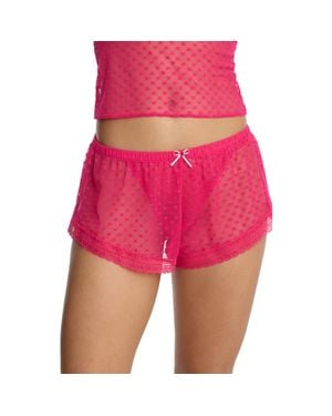 Skarlett Blue Heart Breaker Lace Shorts - Pink