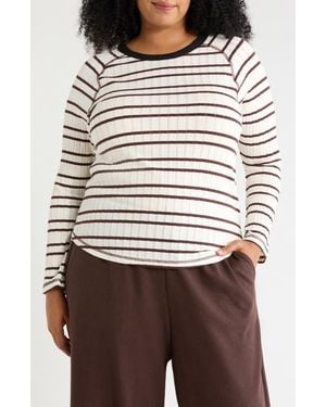 Wit & Wisdom Ringer Rib Top - Multicolor
