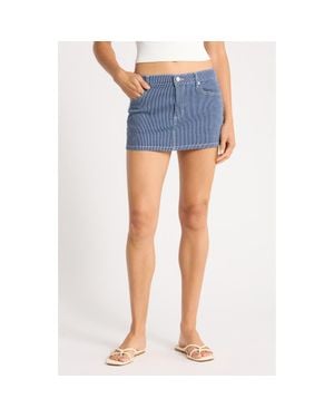 Florence By Mills Pinstripe Denim Miniskirt - Blue