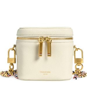 Thom Browne Box Leather Crossbody Pouch - Natural