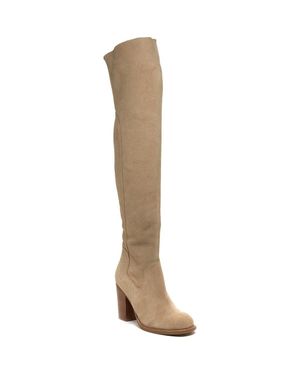 Kelsi Dagger Brooklyn Logan Over The Knee Boot - Natural