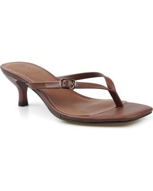Artisan — Crafted by Zigi Marianna Kitten Heel Thong Sandal - Brown