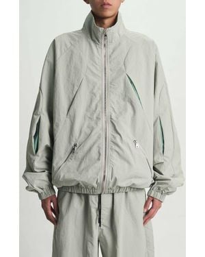 RTA Eero Water Resistant Nylon Parachute Jacket - White