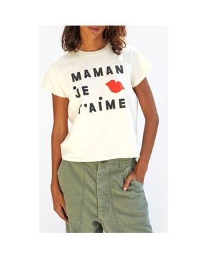Clare V. Classic Cotton Graphic T-Shirt - Multicolor