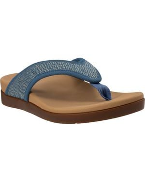 Revitalign Shoreline Raffia Flip Flop - Blue