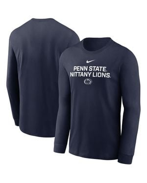 Nike Penn State Nittany Lions 2025 Sideline Performance Long Sleeve T-Shirt - Blue