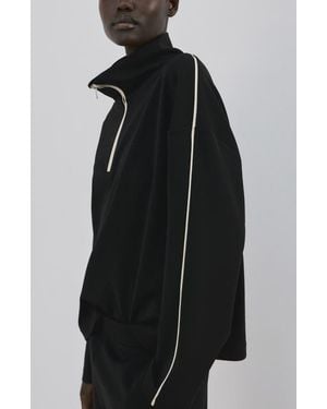 Mango Half Zip Sweatshirt - Black