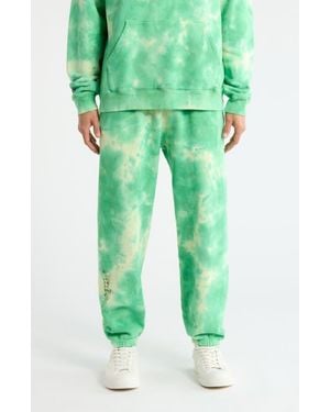 Malbon Golf Grateful Dead Clubhouse Tie-Dye Cotton Sweatpants - Green