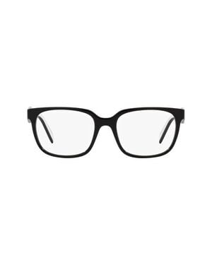 Prada 55Mm Rectangular Optical Glasses - Black