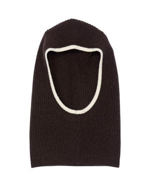 Sandro Ribbed Wool Balaclava - Black