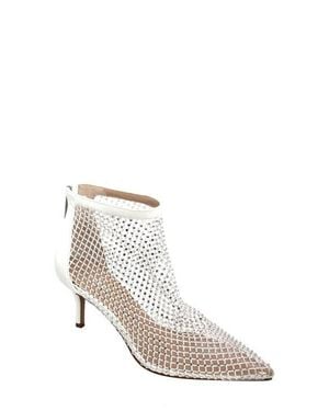 Charles David Afterhours Rhinestone Mesh Bootie - White
