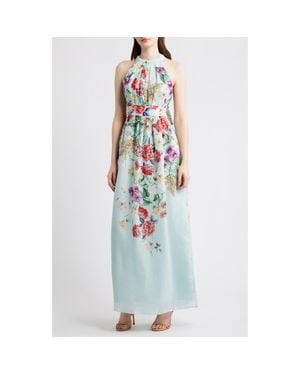 sachin and babi light blue dress HALTER MAXI DRESS – noszesztuke.com