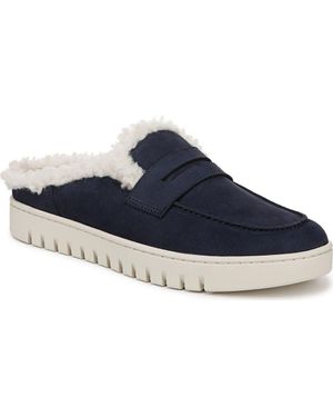 Vionic Uptown Faux Shearling Mule - Blue