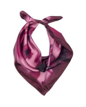 Nordstrom Print Silk Square Scarf - Purple