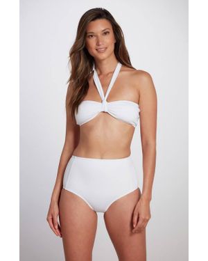Sauipe Swimwear Bianca Strapless Bandeau Bikini Top - White