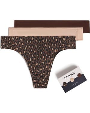 Spanx Fit-To-You Assorted 3-Pack Thongs - Black