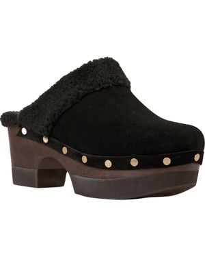 Andre Assous Olivia Faux Shearling Clog - Black