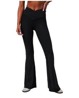 Fabletics Oasis Pureluxe High-Waisted Crossover Flare - Black