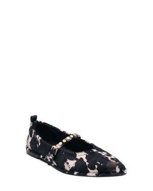 Ash Bella Studded Mary Jane Flat - Black