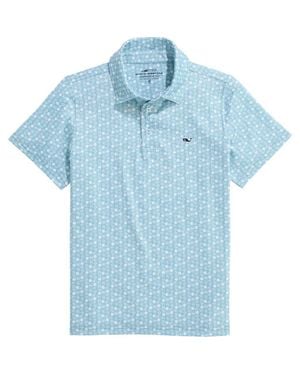Vineyard Vines Kids' Print Polo - Blue