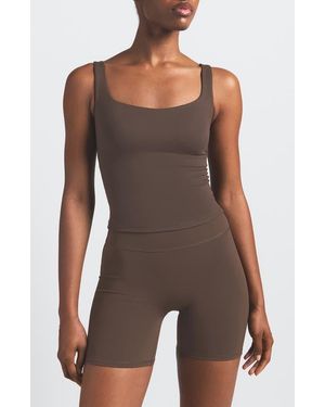 NikeSKIMS Matte Square Neck Tank - Brown