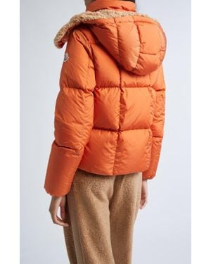 Moncler Castelnou Box Quilted Down Puffer Jacket - Orange