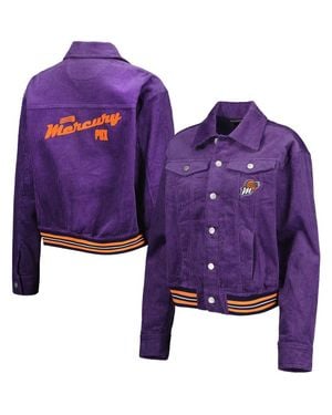 The Wild Collective Phoenix Mercury Corduroy Button-Up Shacket - Purple