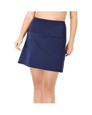 Swim 365 High-Waisted Swim Skirt With Built-In Tummy Control Brief - Blue