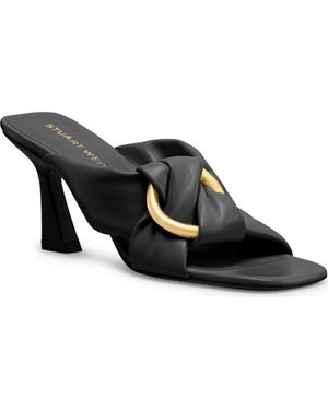 Stuart Weitzman Cece Slide Sandal - Black