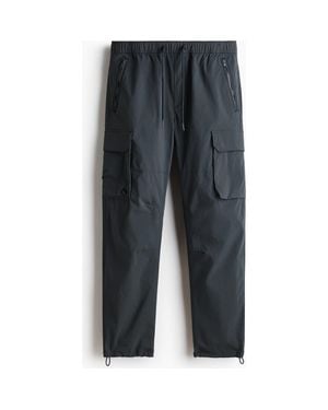 H&M Regular Fit Nylon Cargo Pants - Gray