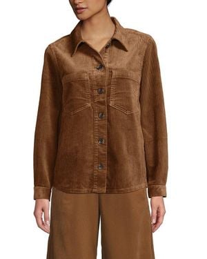 Lands' End Wide Wale Corduroy Shirt Jacket - Brown