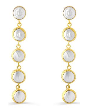 V.BELLAN Stella Freshwater Pearl Drop Earrings - Metallic