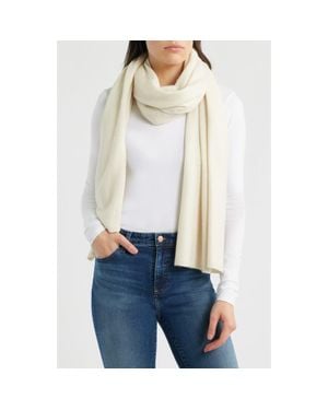 Vince Featherweight Silk & Cashmere Scarf - White