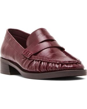 Anne Klein Fletcher Faux Leather Loafer - Red