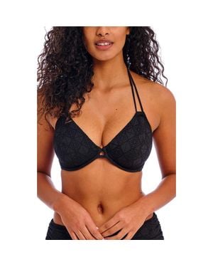 Freya Nomad Nights Underwire Halter Bikini Top - Blue
