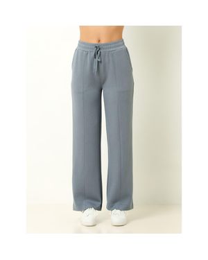 Single Stitch Ultra Soft Wide Leg Pant - Blue