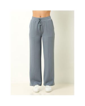 Single Stitch Ultra Soft Wide Leg Pant - Blue