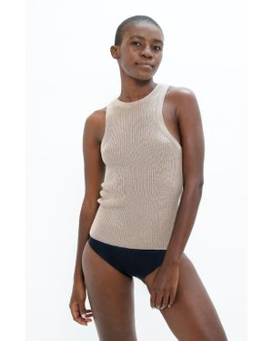 1People-US Sao Paulo Racer Knitted Top - Brown