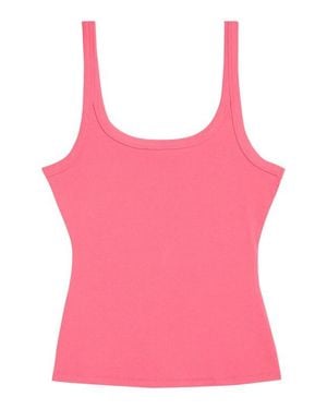 Open Edit Rib Tank - Pink