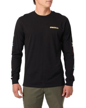 O'neill Sportswear Vibez Long Sleeve Graphic T-Shirt - Black