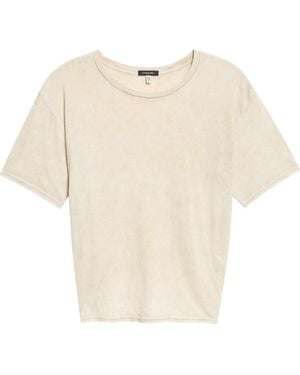 R13 Tight Waist Cotton & Cashmere T-Shirt - Natural