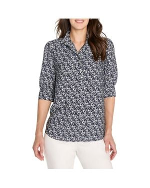 NIC+ZOE Etched Hearts Shirt - Gray
