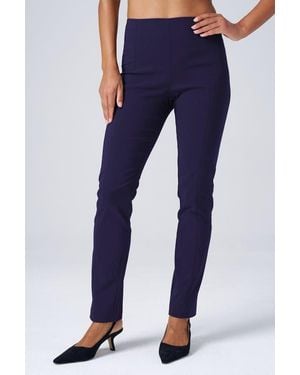 Franne Golde All Season Tapered Pull-On Stretch Pants - Blue