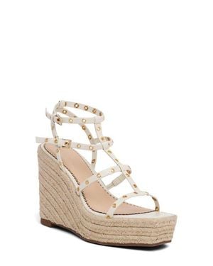 Cinq À Sept Norah Grommet Espadrille Wedge - White