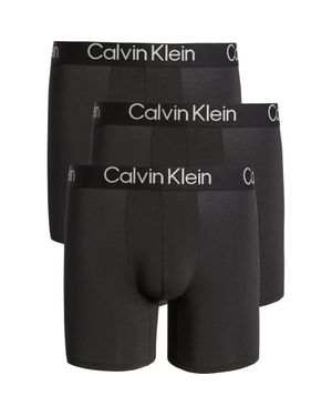 Calvin Klein Ultra Soft Modern Three Pack Stretch Modal Boxer Briefs in Black for Men Lyst