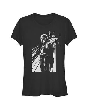 Star Wars: The Mandalorian Junior's Cutest Duo Sketch T-Shirt - Black