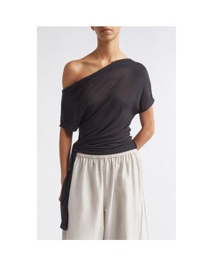 St. Agni Off The Shoulder Jersey Top - Black