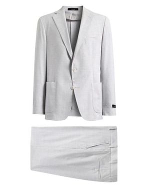 Vince Icon Relaxed Fit Mélange Wool & Cotton Blend Suit - Gray