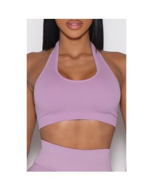 Bombshell Sportswear Rib Backless Bra - Purple