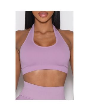 Bombshell Sportswear Rib Backless Bra - Purple